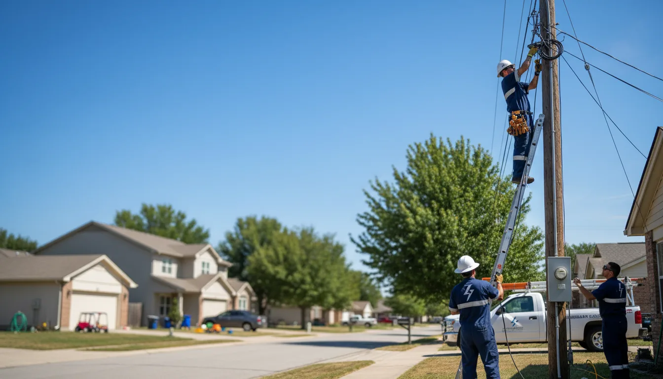 Residential electrician providing installation services in Moore, TX
